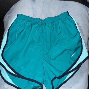 Nike Turquoise Running Shorts with Black Accents